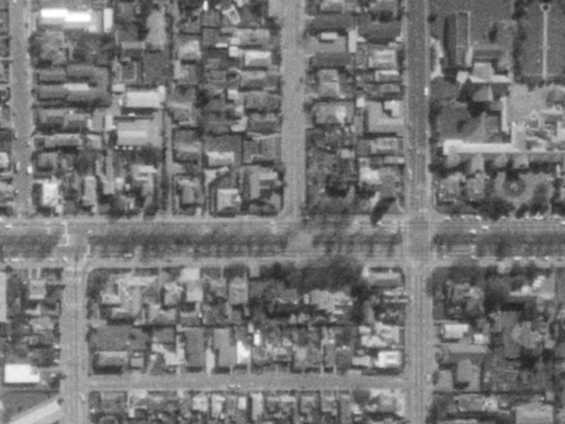 103 Bealey Avenue from the air, 1975-1979