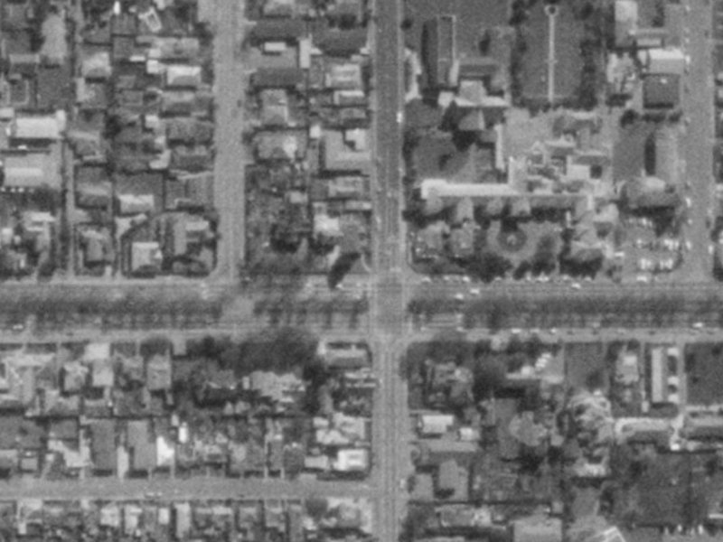 119 Bealey Avenue from the air, 1975-1979