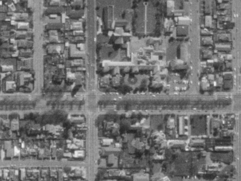 143 Bealey Avenue from the air, 1975-1979