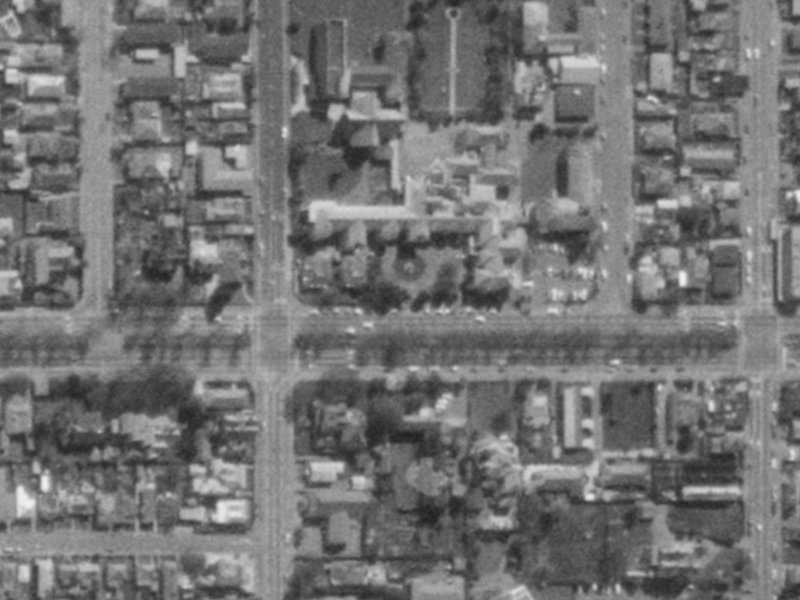 929 Colombo Street from the air, 1975-1979