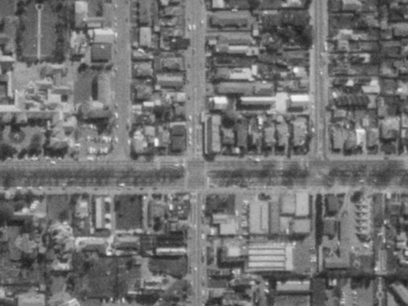 920 Colombo Street from the air, 1975-1979