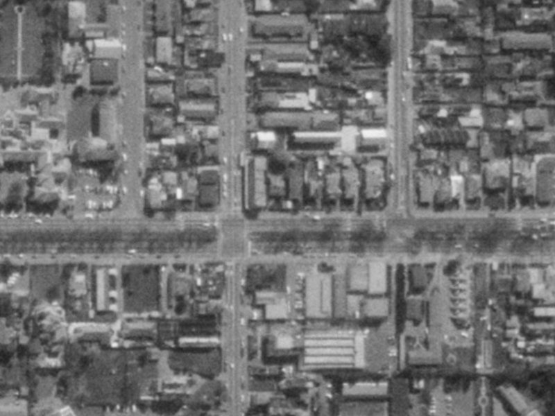 163 Bealey Avenue from the air, 1975-1979