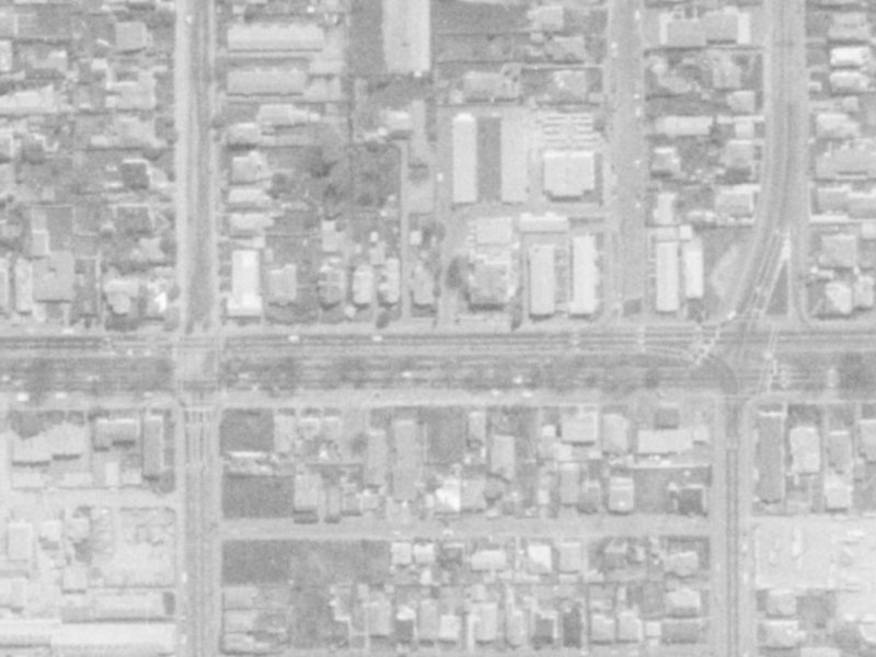 245-263 Bealey Avenue from the air, 1975-1979