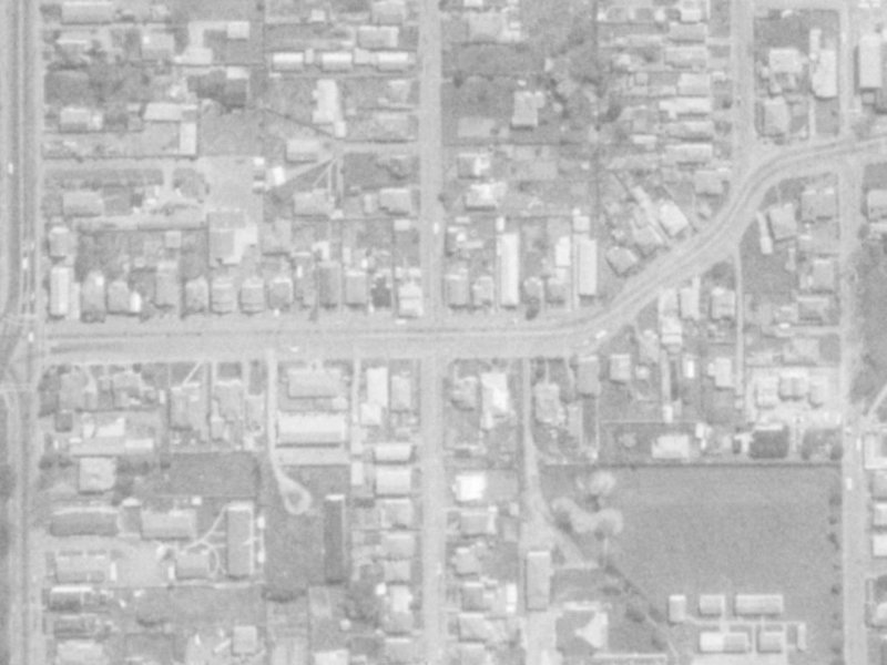 32 Perth Street from the air, 1975-1979