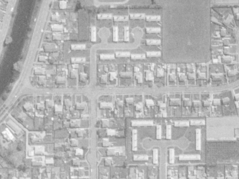 22 Torlesse Street from the air, 1975-1979