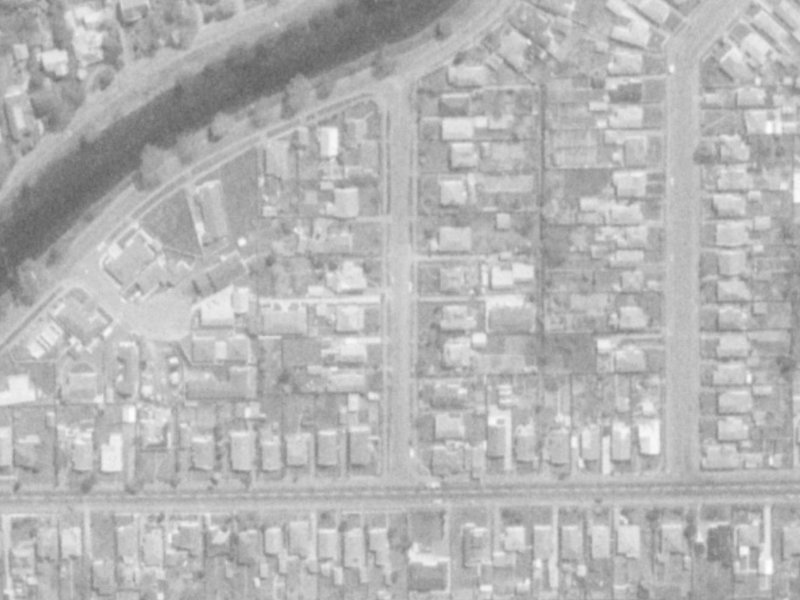 12 Bracken Street from the air, 1975-1979
