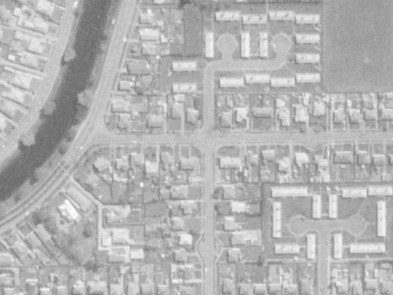 16 Torlesse Street from the air, 1975-1979