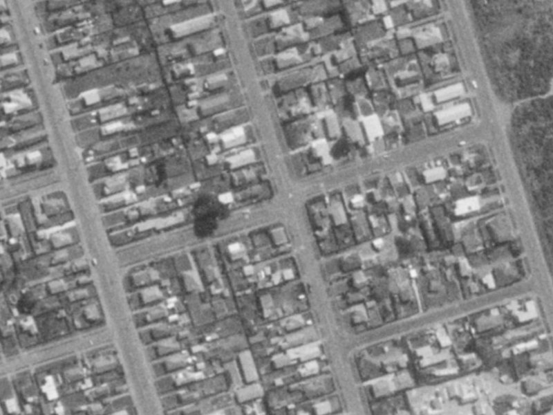 50 Pine Avenue from the air, 1975-1979