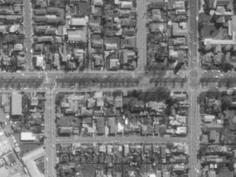 72 Bealey Avenue from the air, 1975-1979