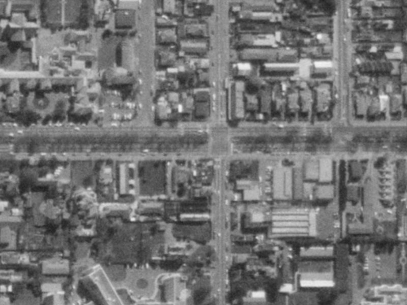 160 Bealey Avenue from the air, 1975-1979