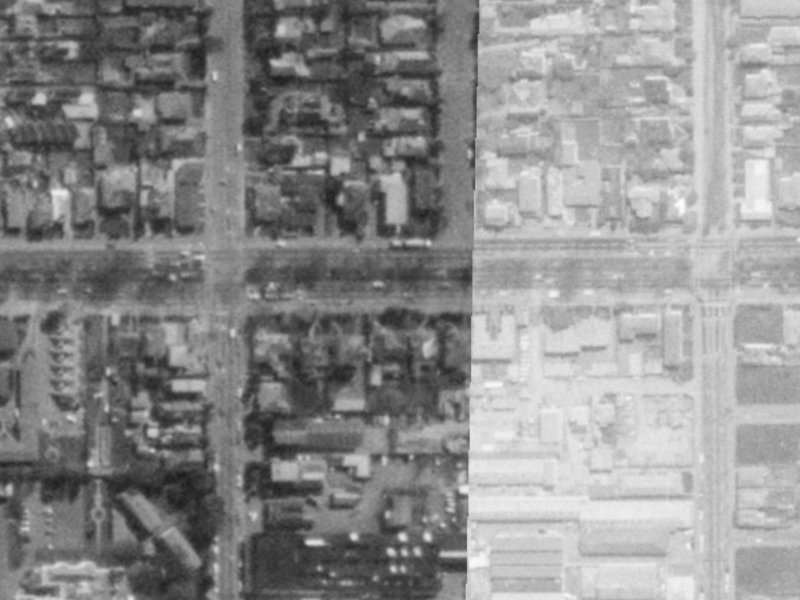 202 Bealey Avenue from the air, 1975-1979