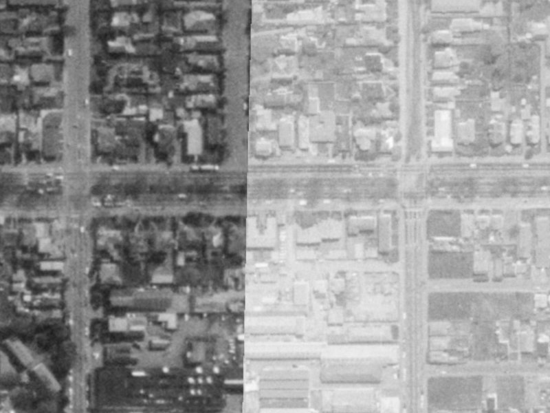 210 Bealey Avenue from the air, 1975-1979