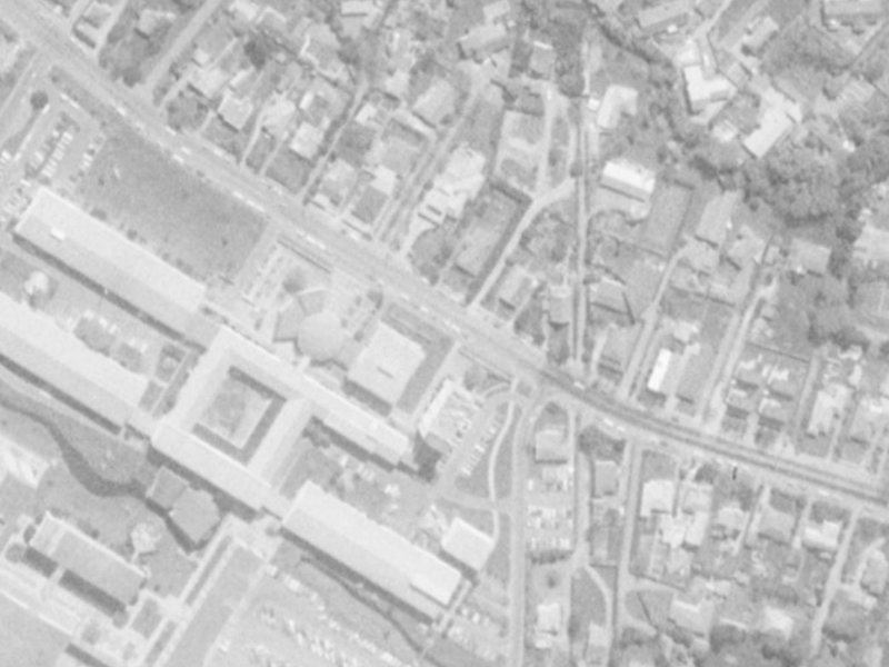 42A Creyke Road from the air, 1975-1979