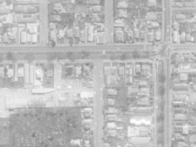 28 Churchill Street from the air, 1975-1979