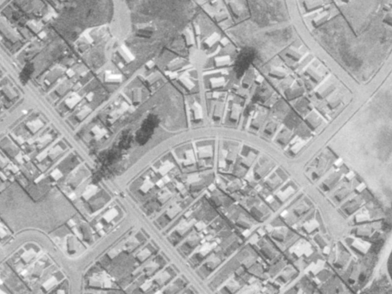 8 Woodlands Place from the air, 1975-1979