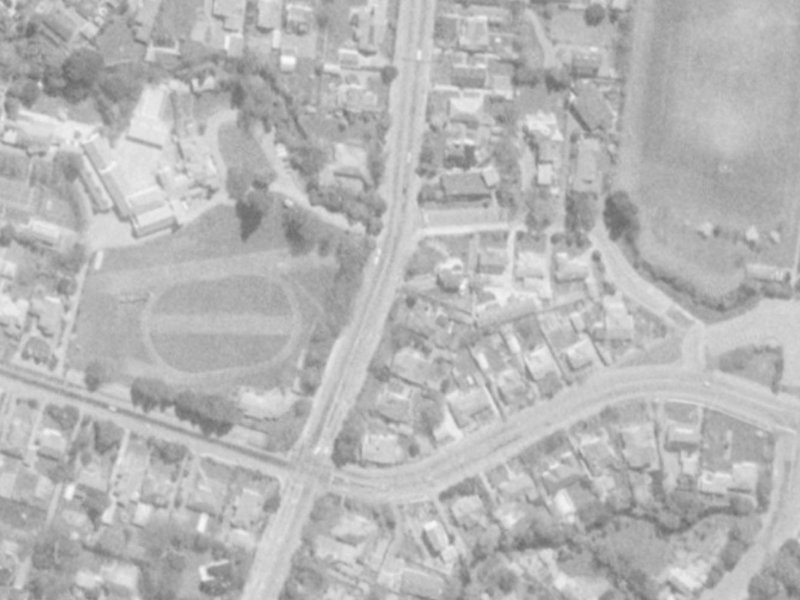 102 Clyde Road from the air, 1975-1979