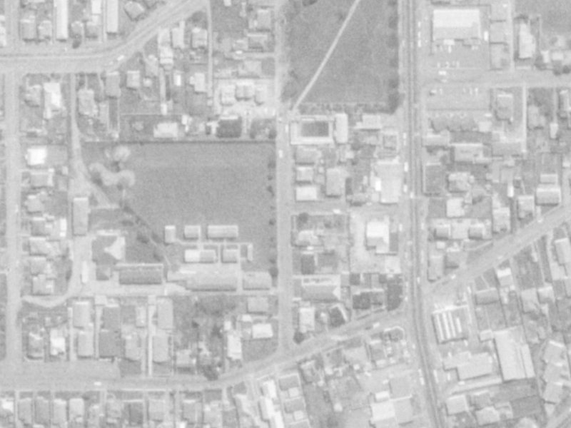 9-19 Pavitt Street from the air, 1975-1979