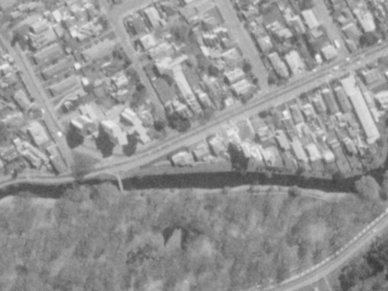 12 Carlton Mill Road from the air, 1975-1979