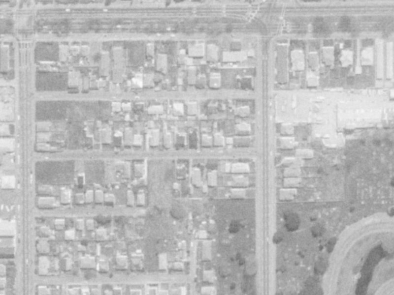 33A Melrose Street from the air, 1975-1979