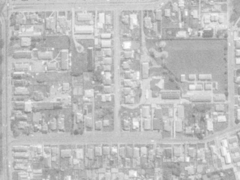 14 Perth Street from the air, 1975-1979