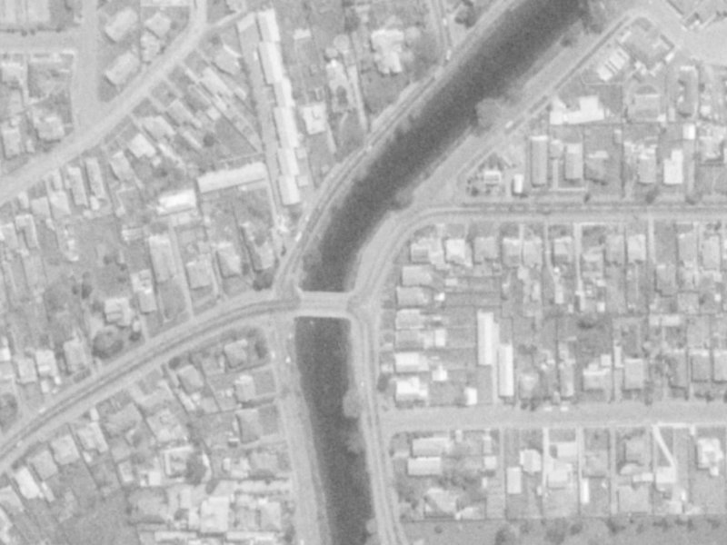 220 Avonside Drive from the air, 1975-1979