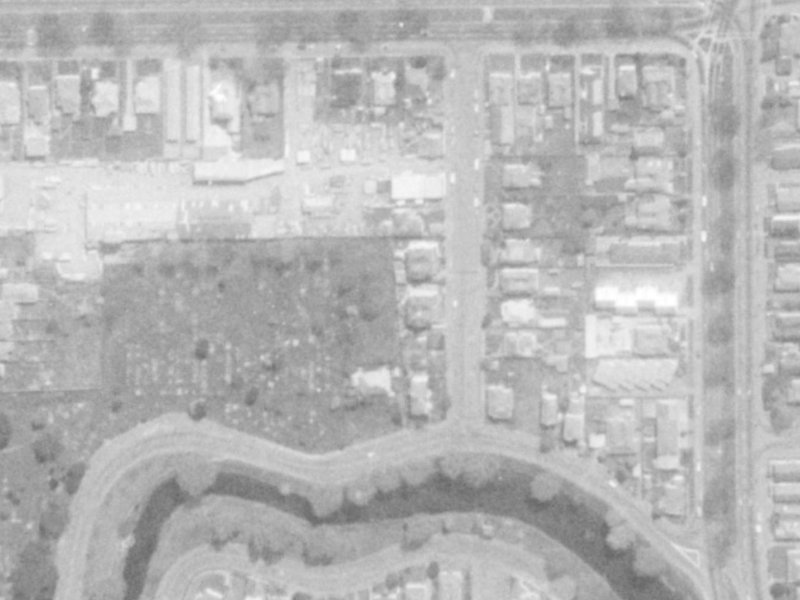 13 Churchill Street from the air, 1975-1979