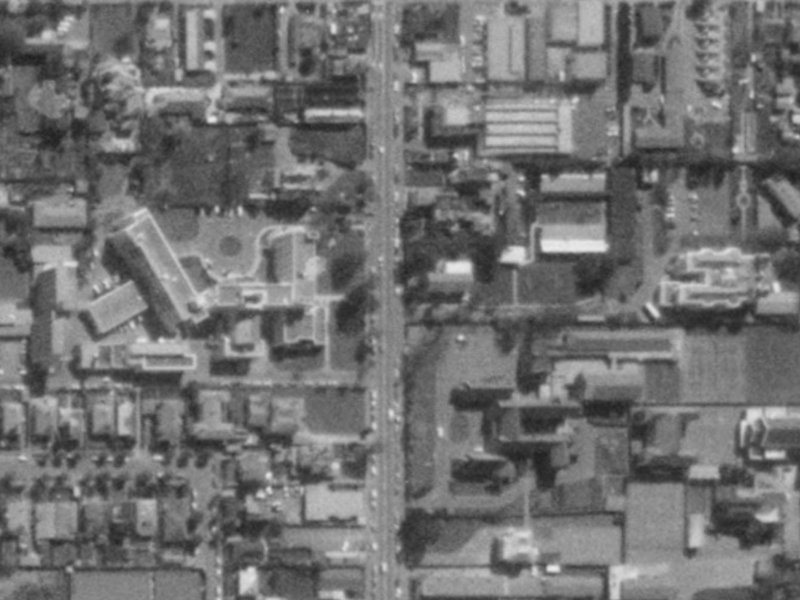 888C Colombo Street from the air, 1975-1979