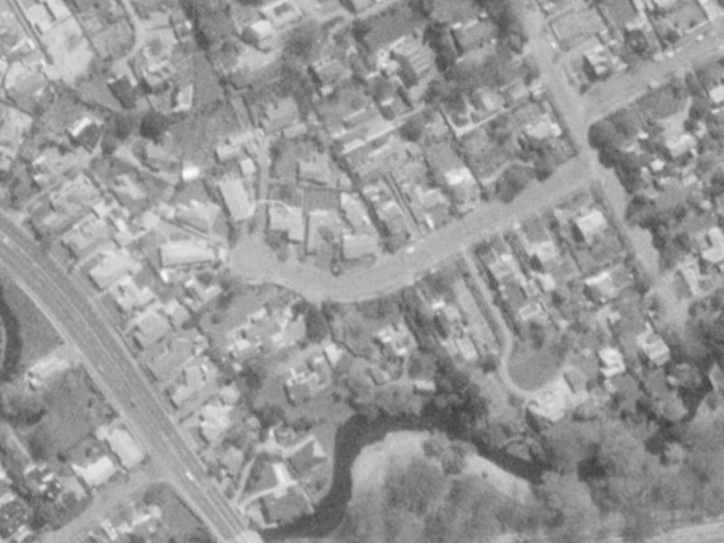Desmond Street from the air, 1975-1979