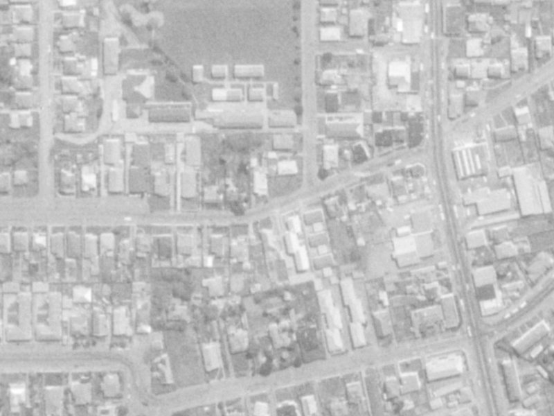65-71 Alexandra Street from the air, 1975-1979