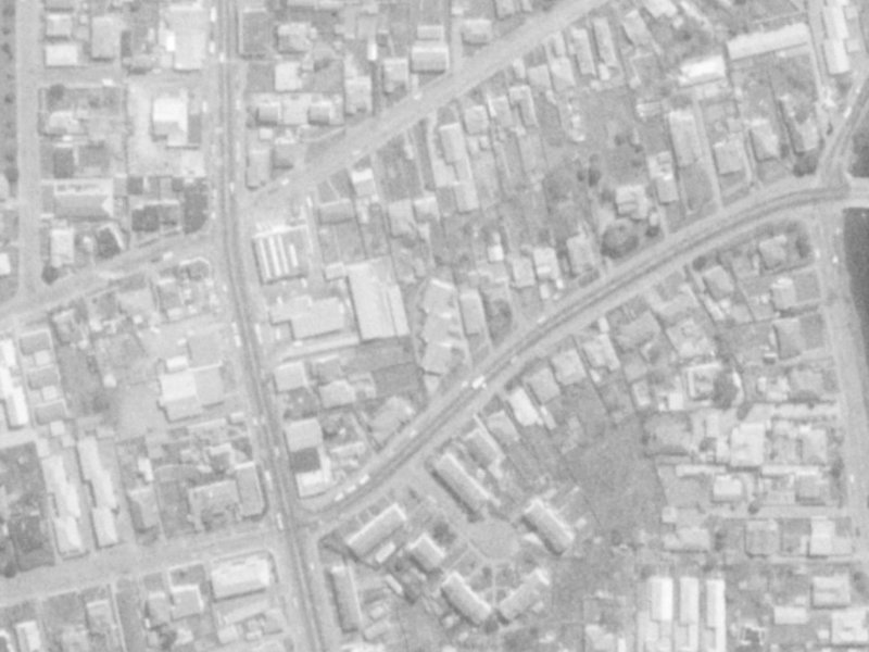 19 Swanns Road from the air, 1975-1979