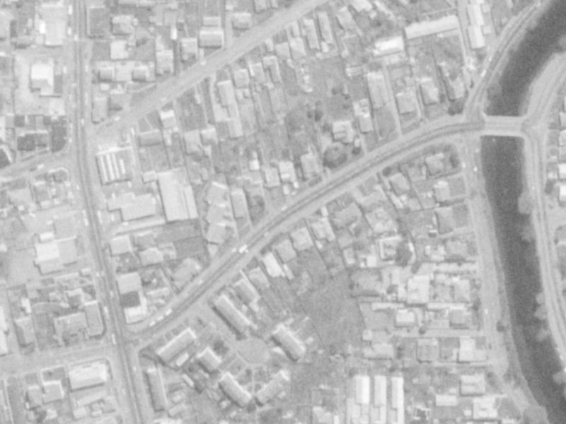 Swanns Road from the air, 1975-1979
