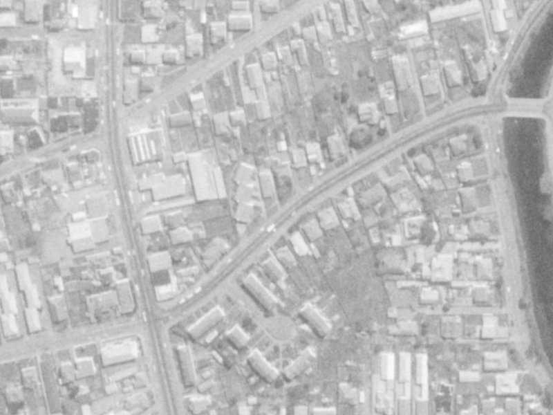24 Swanns Road from the air, 1975-1979