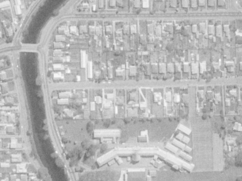20 Cowlishaw Street from the air, 1975-1979