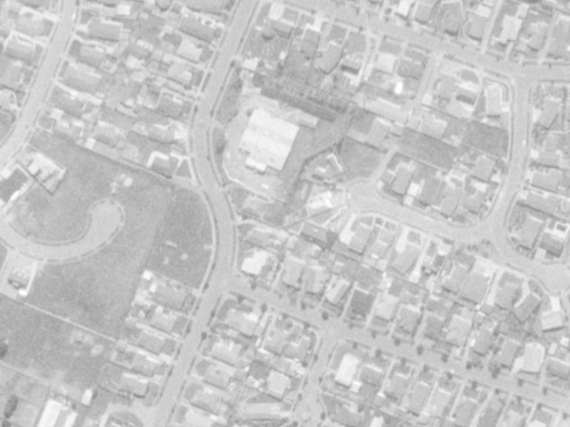 22 Hillcrest Place from the air, 1975-1979