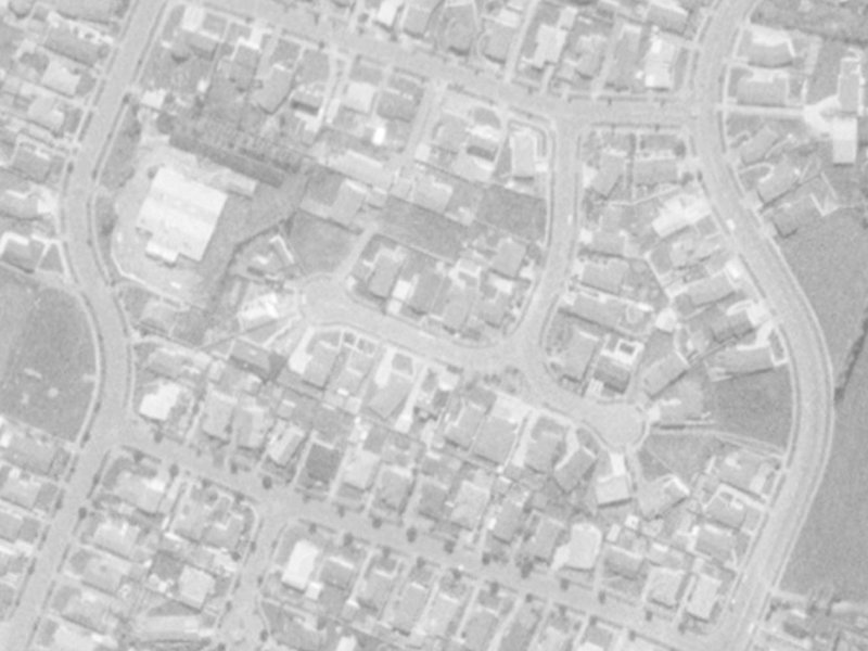 10 Hillcrest Place from the air, 1975-1979