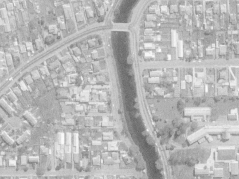 183 River Road from the air, 1975-1979