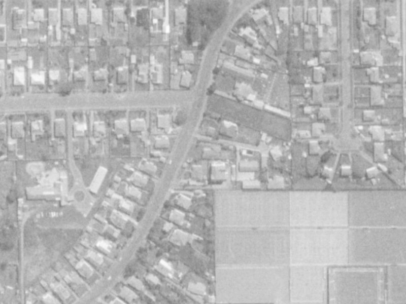 50 Patten Street from the air, 1975-1979