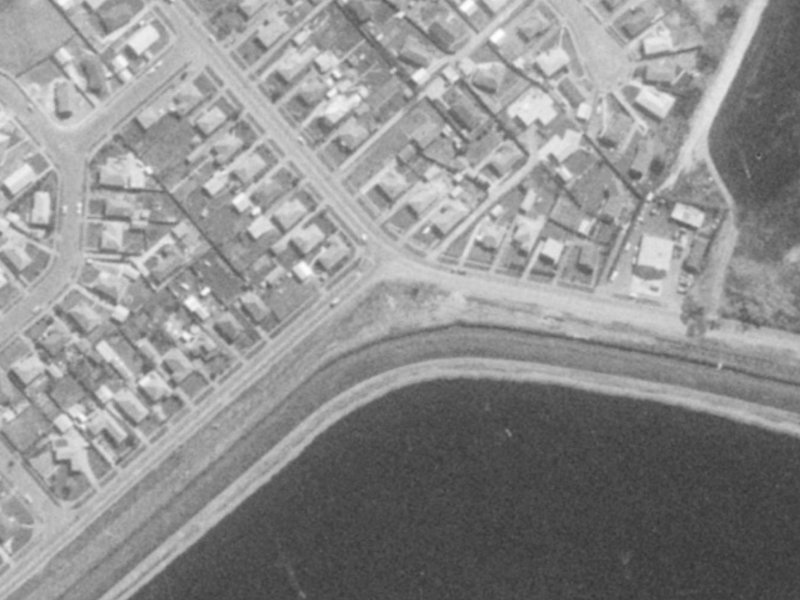 409 Breezes Road from the air, 1975-1979