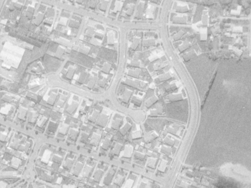 9 Hillcrest Place from the air, 1975-1979