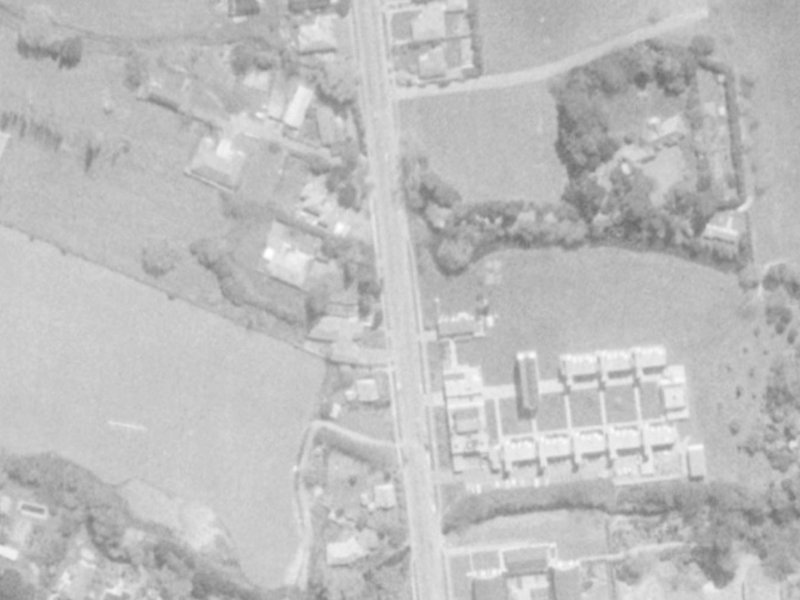105B Waimairi Road from the air, 1975-1979