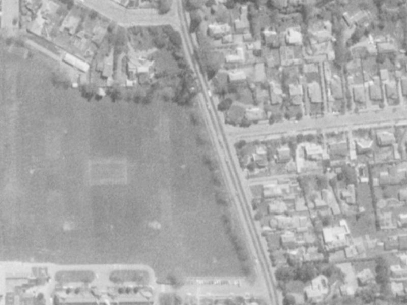 103 Straven Road from the air, 1975-1979