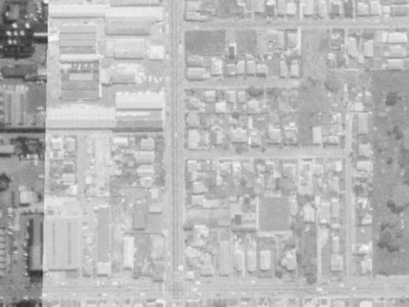58B Ely Street from the air, 1975-1979