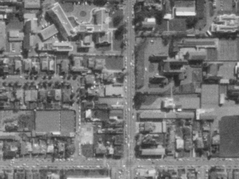 867 Colombo Street from the air, 1975-1979