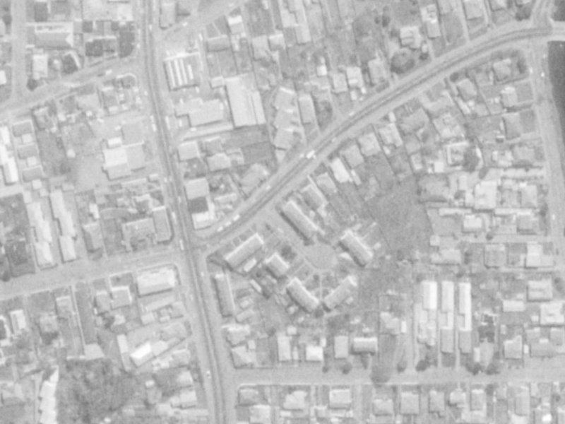 3 Sorensens Place from the air, 1975-1979