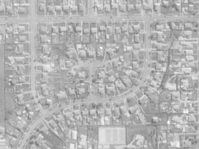 46 Rowcliffe Crescent from the air, 1975-1979