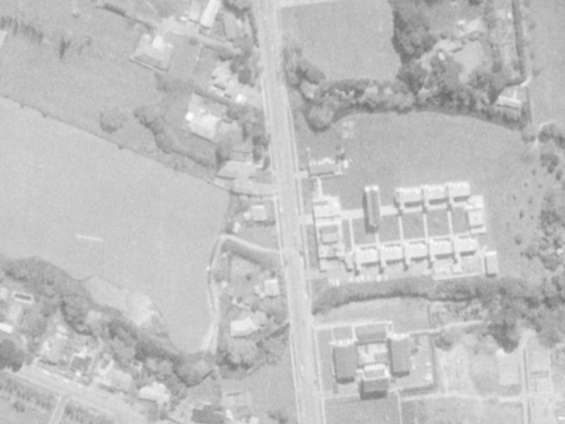 101 Waimairi Road from the air, 1975-1979