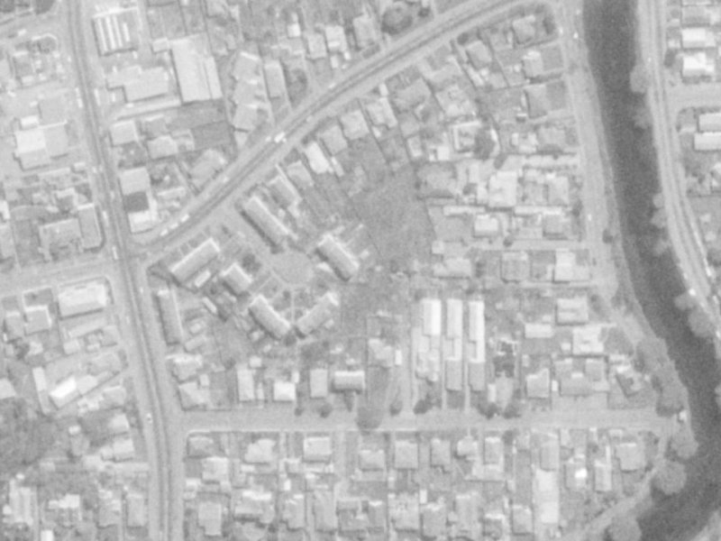 15 Sorensens Place from the air, 1975-1979