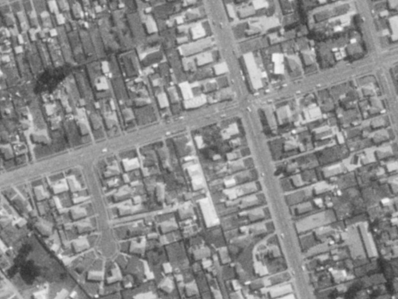 59 Bridge Street from the air, 1975-1979