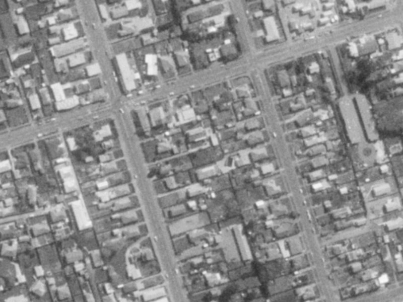 116B Pine Avenue from the air, 1975-1979