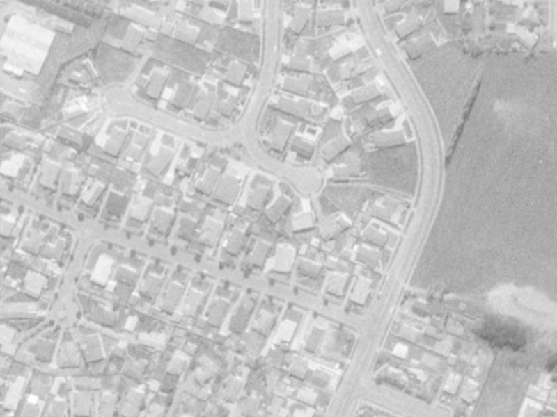 25 Hillcrest Place from the air, 1975-1979